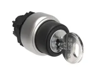 SELECTEUR A SERRURE PLASTIQUE 2 POS. EXTRACTION CLE A GAUCHE INSTABLE 621E