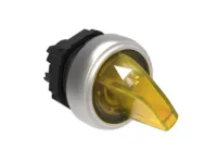 SELECTEUR LUMINEUX A MANETTE 2 POS JAUNE INSTABLE