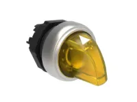 SELECTEUR LUMINEUX A MANETTE 3 POS INSTABLE JAUNE