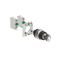 SELECTEUR A SERRURE 3 POS EXTRACTION CLE AU CENTRE AVEC EMB. DE FIX. ET 2 ELEM. DE CONTACT 1N0