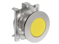 B.P. PLAT A ACCROCHAGE AFFLEURANT METAL. RELACHE A PRESSION JAUNE