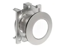 B.P. PLAT A ACCROCHAGE AFFLEURANT METAL. RELACHE A PRESSION BLANC