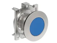 B.P. PLAT A ACCROCHAGE AFFLEURANT METAL. RELACHE A PRESSION BLEU