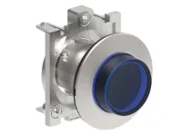 B.P. PLAT ILLUM. A ACCROCHAGE DEPASSANT METAL. RELACHE A PRESSION BLEU