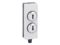 STAT CTRL GRIS B.P. FL HAUT BLANC 1NO &amp; FL BAS NOIR 1 NO 40MM